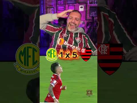 reação torcedor do fluminense com goleada do flamengo no mirassol  #futebol #flamengo #fluminense